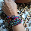 Multicolor Bracelet - Handmade Crochet Wrap-Around Jewellery